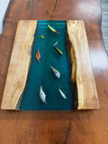 Maple Charcuterie Boards with Bass Lures