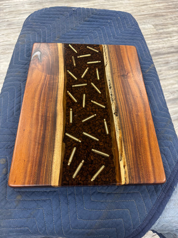Acacia 223 Brass Coffee Bean Charcuterie Board