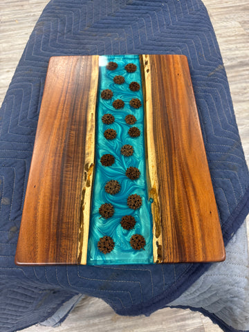 Acacia Epoxy Pod Charcuterie Board