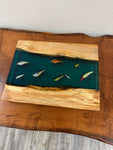 Maple Charcuterie Boards with Bass Lures