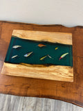 Maple Charcuterie Boards with Bass Lures