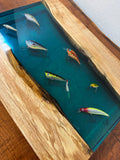 Maple Charcuterie Boards with Bass Lures