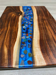 Epoxy Resin Charcuterie Board Arizona Acacia Wood