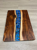 Epoxy Resin Charcuterie Board Arizona Acacia Wood