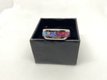 Stainless Steal Ring with Crushed Opal