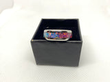 Stainless Steal Ring with Crushed Opal