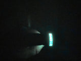 Stainless Steal Ring with Green Glow Powder and Crushed Opal