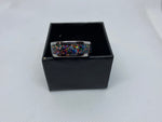 Stainless Steal Ring with Crushed Opal