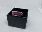 Stainless Steal Ring with Crushed Opal