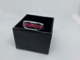 Stainless Steal Ring with Crushed Opal