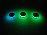 Stainless Steal Ring with Green Glow Powder and Crushed Opal