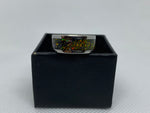 Stainless Steal Ring with Crushed Opal and Paua ( Abalone )
