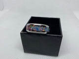 Stainless Steal Ring with Crushed Opal