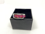 Stainless Steal Ring with Crushed Opal