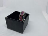 Stainless Steal Ring with Crushed Opal