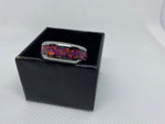 Stainless Steal Ring with Crushed Opal
