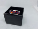 Stainless Steal Ring with Crushed Opal